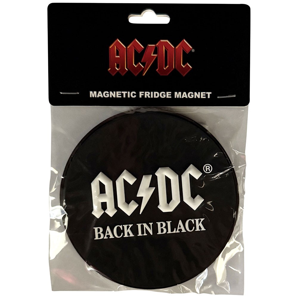 AC/DC - Back In Black Kühlschrankmagnet - Schwarz